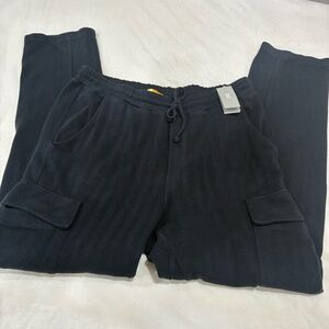 KITH Eldridge Sweatpant Black Herringbone Cargo XL Joggers Baggy Streetwear NWT